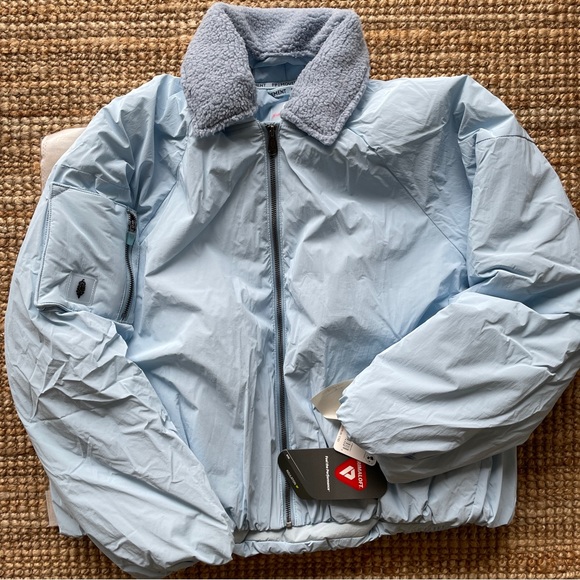 NEW Free People Outpost Bomber Jacket In Boardwalk Blue - Picture 11 of 16